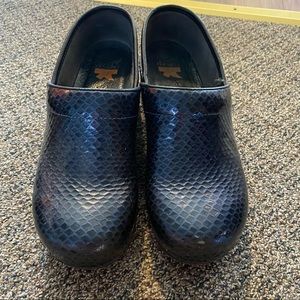 Blue Anaconda Dansko Clogs